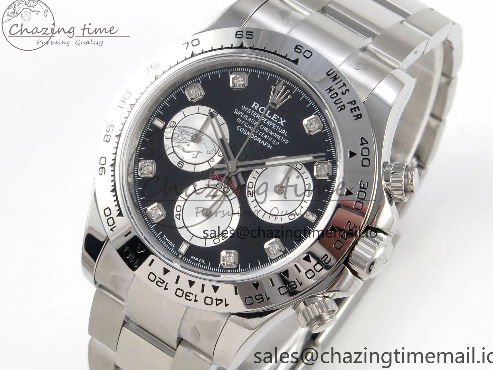 MiroTime 0327 Tailored Daytona 126509 Clean 1:1 Best Edition Black SS Dial on SS Bracelet Super Clone DD 255